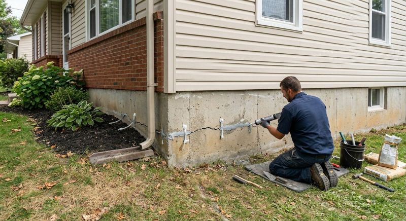 Cracked Foundation Repair in Cardinal, VA