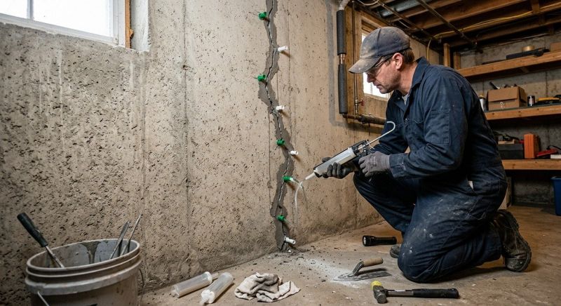 Foundation Crack Repair in Mathews, VA