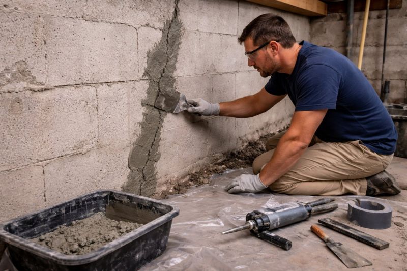 Foundation Crack Repair in Middlesex County, VA