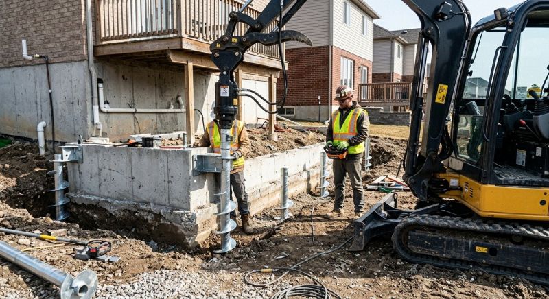 Helical Piers Installation in Gloucester, VA