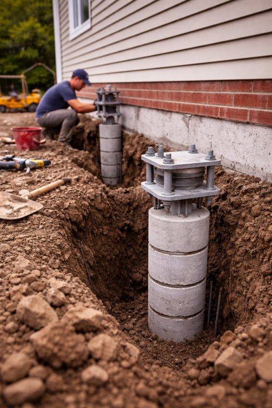 Helical Piers Installation in Gloucester, VA