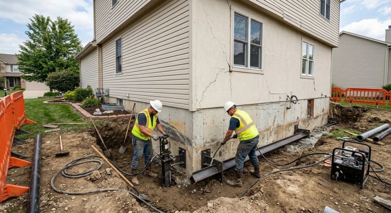 Sinking Foundation Repair in Lancaster, VA