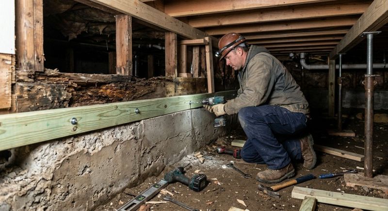 Sinking Foundation Repair in Williamsburg, VA